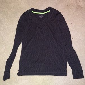 Gray v-neck workout shirt